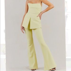NWT MISHA Collection Aluisa Top and Leonie Pant / pantsuit set in yellow